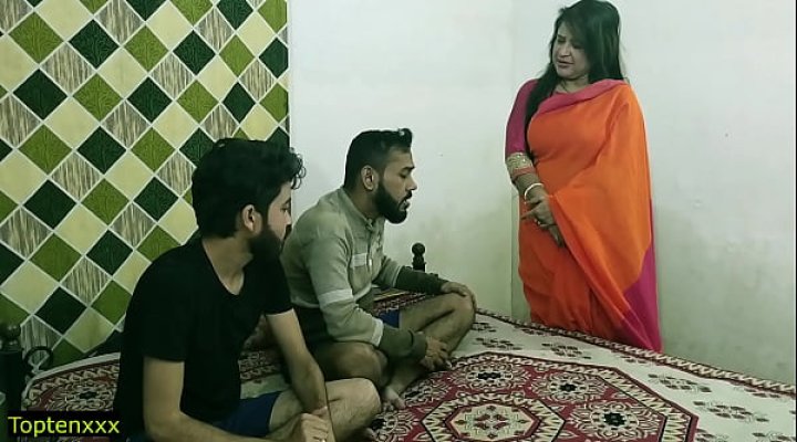 Indian Hot Xxx Threesome Sex! Malkin Aunty And Two Young Boy Hot Sex! Clear Hindi Audio
