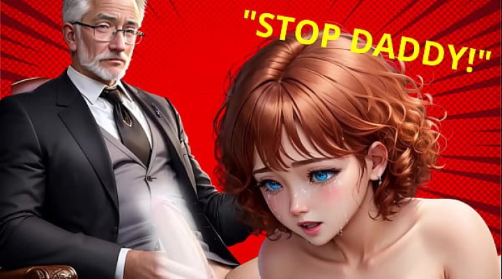 Step-Grand-Daddy'S Big Dick Cum'S In Mouth To Virgin Teen In School Office