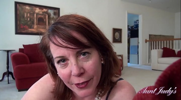 Auntjudys - 53Yo Redhead Texas Step-Auntie Brie Jerks You Off & Sucks Your Cock